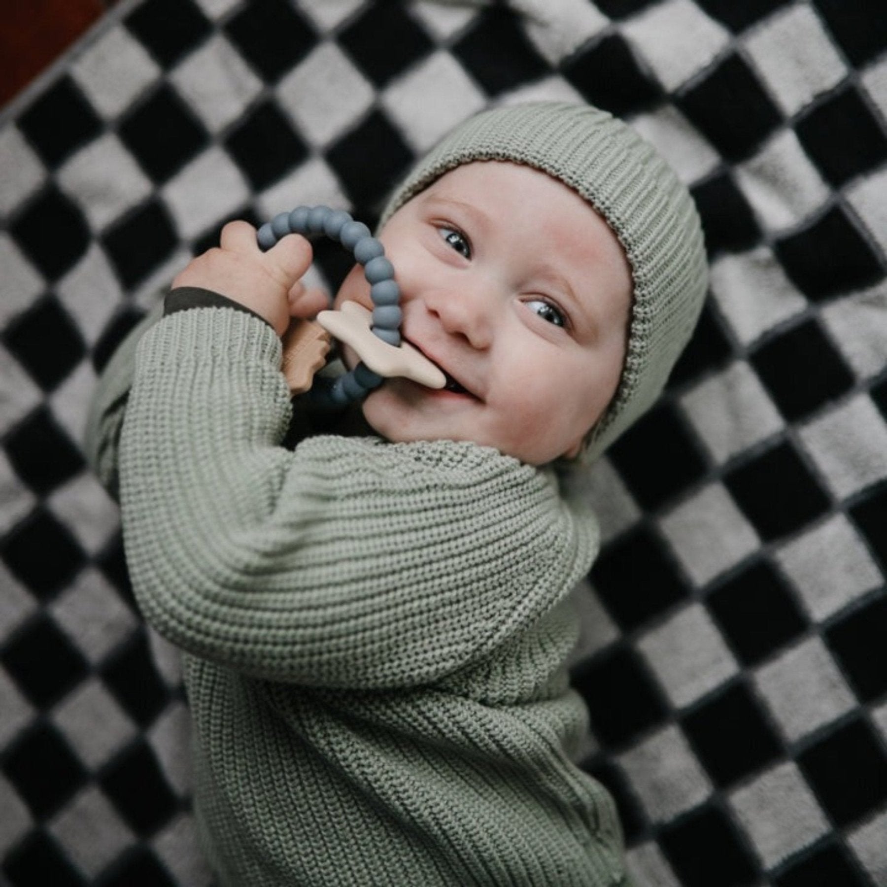 Mushie - Baby Teethers - Teething Ring - Space - Tummy Time