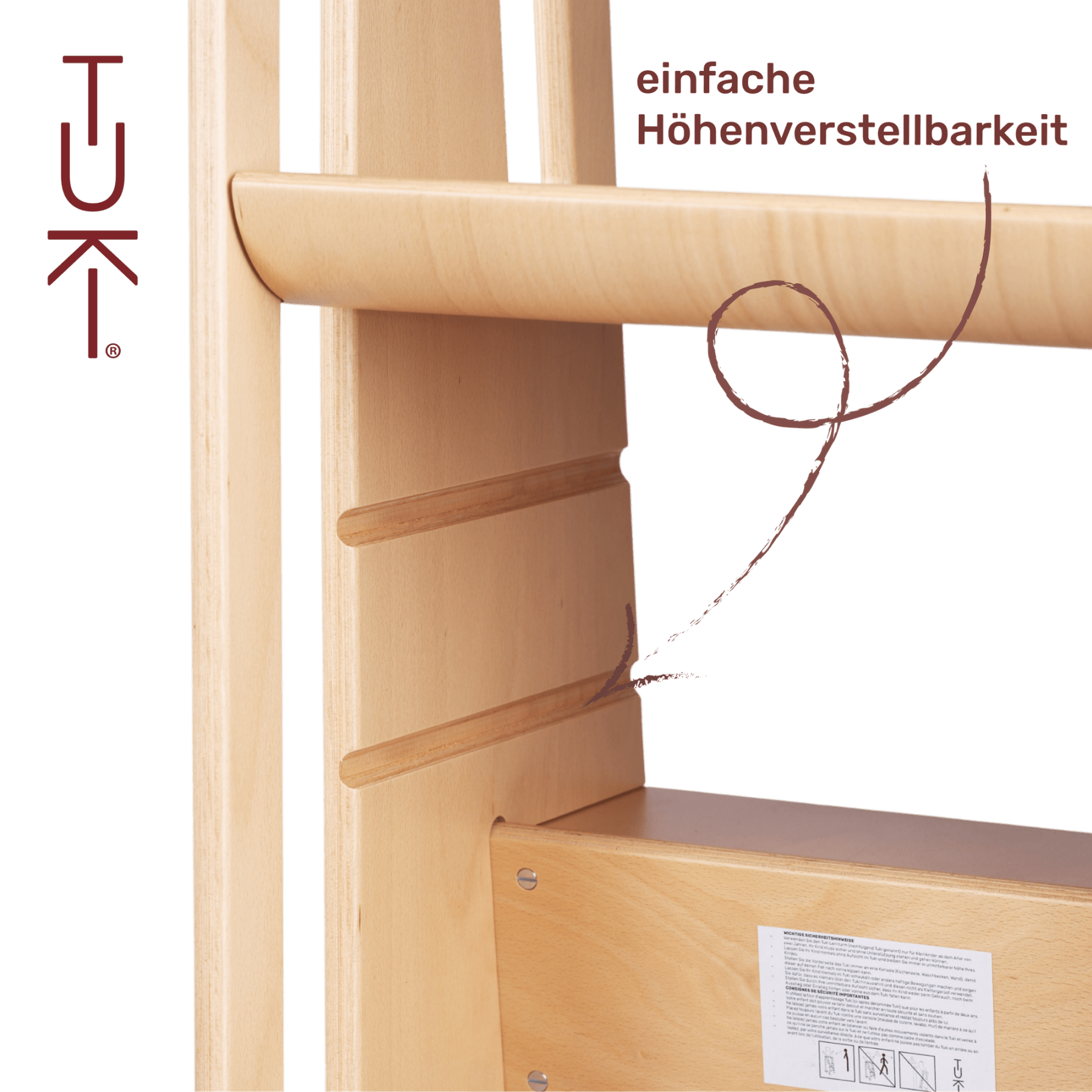 Tuki - Learning Towers - Tuki® Learning Tower - Whitewash - Tummy Time