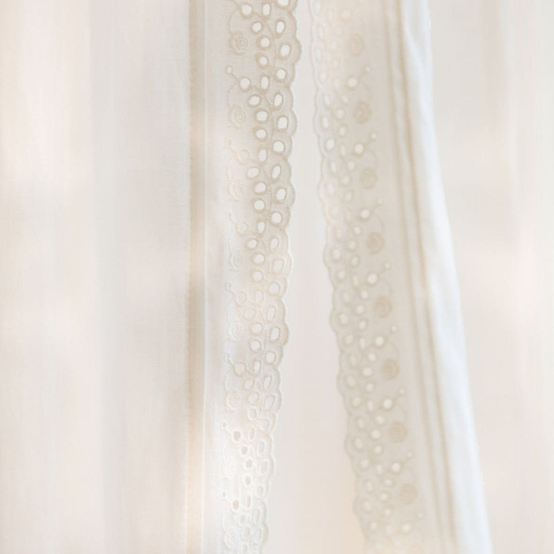 Nobodinoz - Baby & Kids Decoration - Vera Eyelet Lace Canopy - Natural - Tummy Time