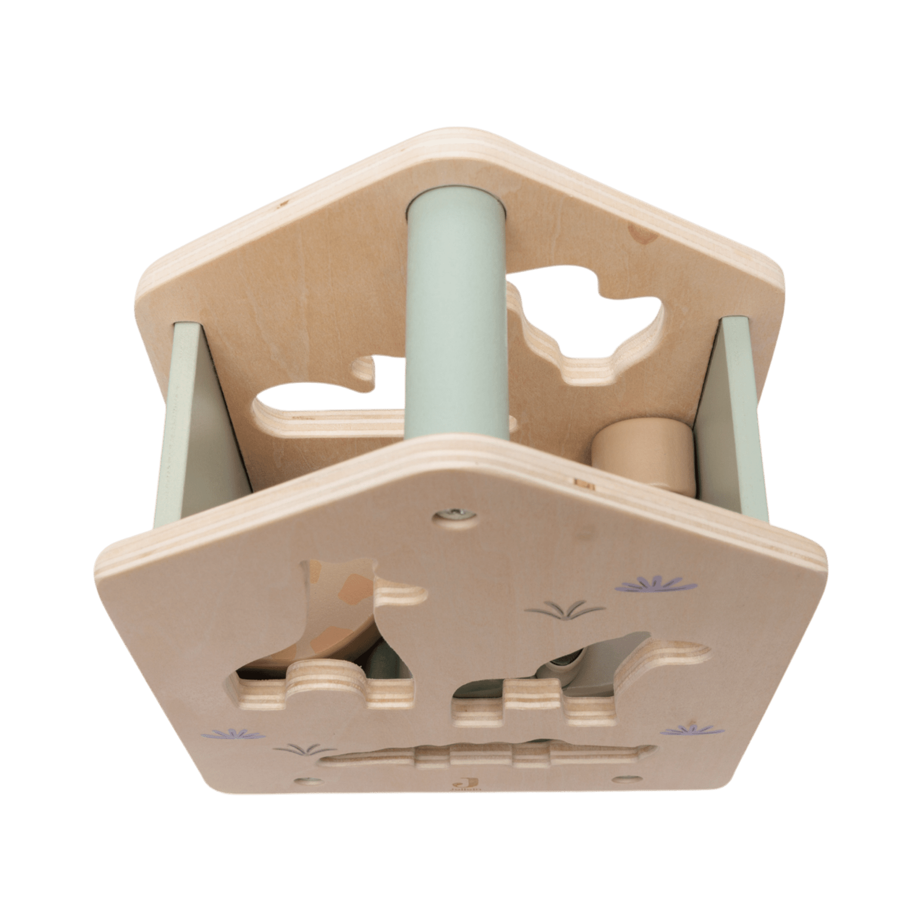 Jollein - Educational Games - Wooden Shape Sorter - Jungle Jambo - Tummy Time