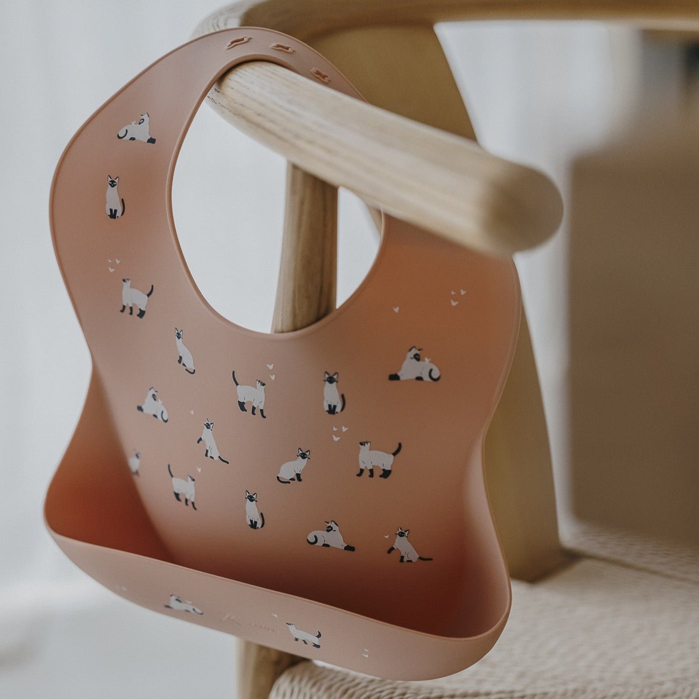 Zakuw - Bibs - Silicone Bib - Minouche Rose - Tummy Time