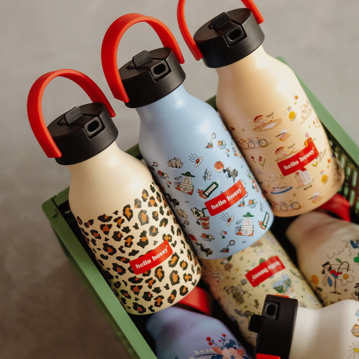 Hello Hossy Leopard Water Bottle - Leopard