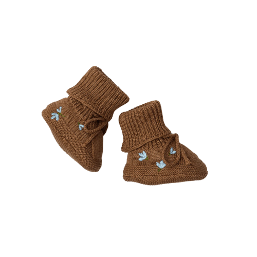 Saga Copenhagen Baby Booties - Tahin