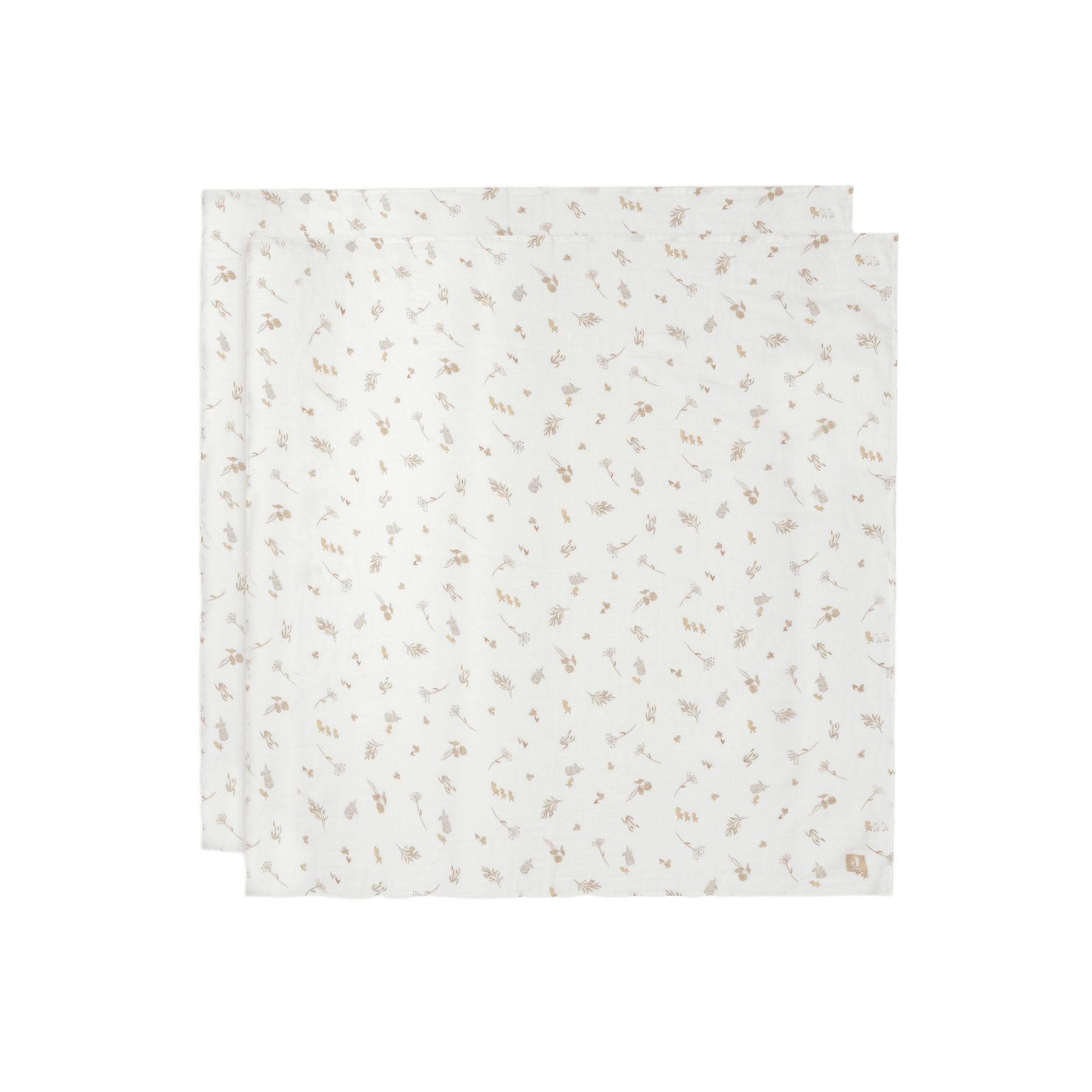 Jollein - Towels & Washcloths - 2 - Pack Swaddle Muslin 115x115cm - Riverside - Tummy Time