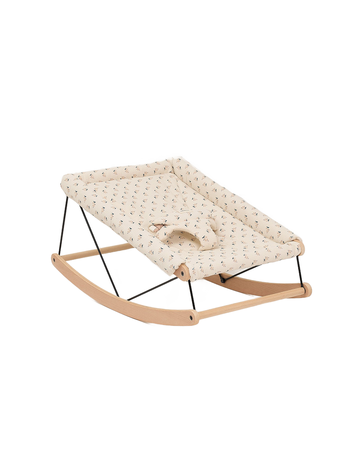 Nobodinoz Transat bébé Growing Green - Darling, transat vu de trois quarts