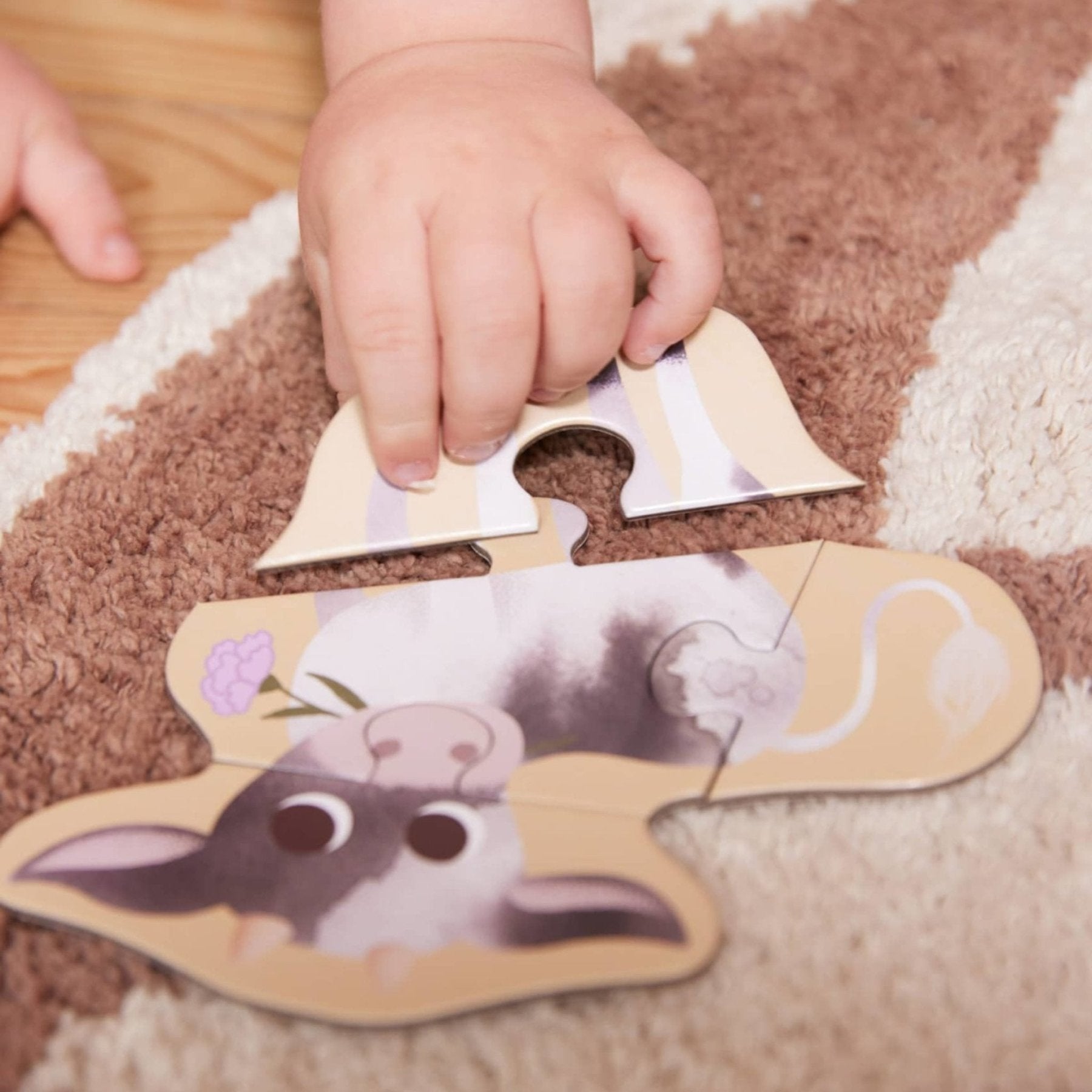 Filibabba - Baby & Kids Puzzles - 3 - Pack My First Puzzles - Farm - Tummy Time