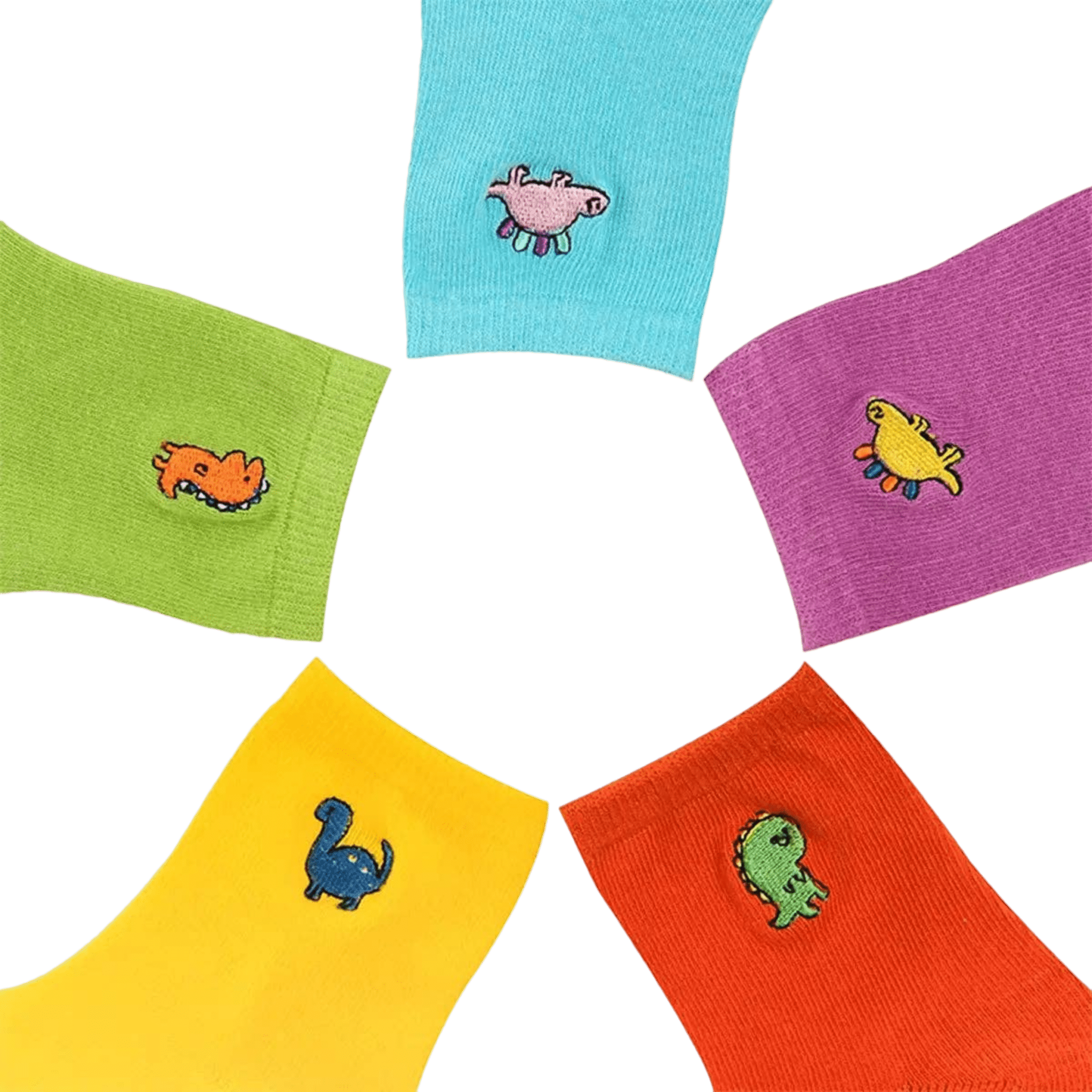 Tites Chaussettes - Baby Socks & Underwear - 5 - Pack Long Dinosaur Socks - Tummy Time