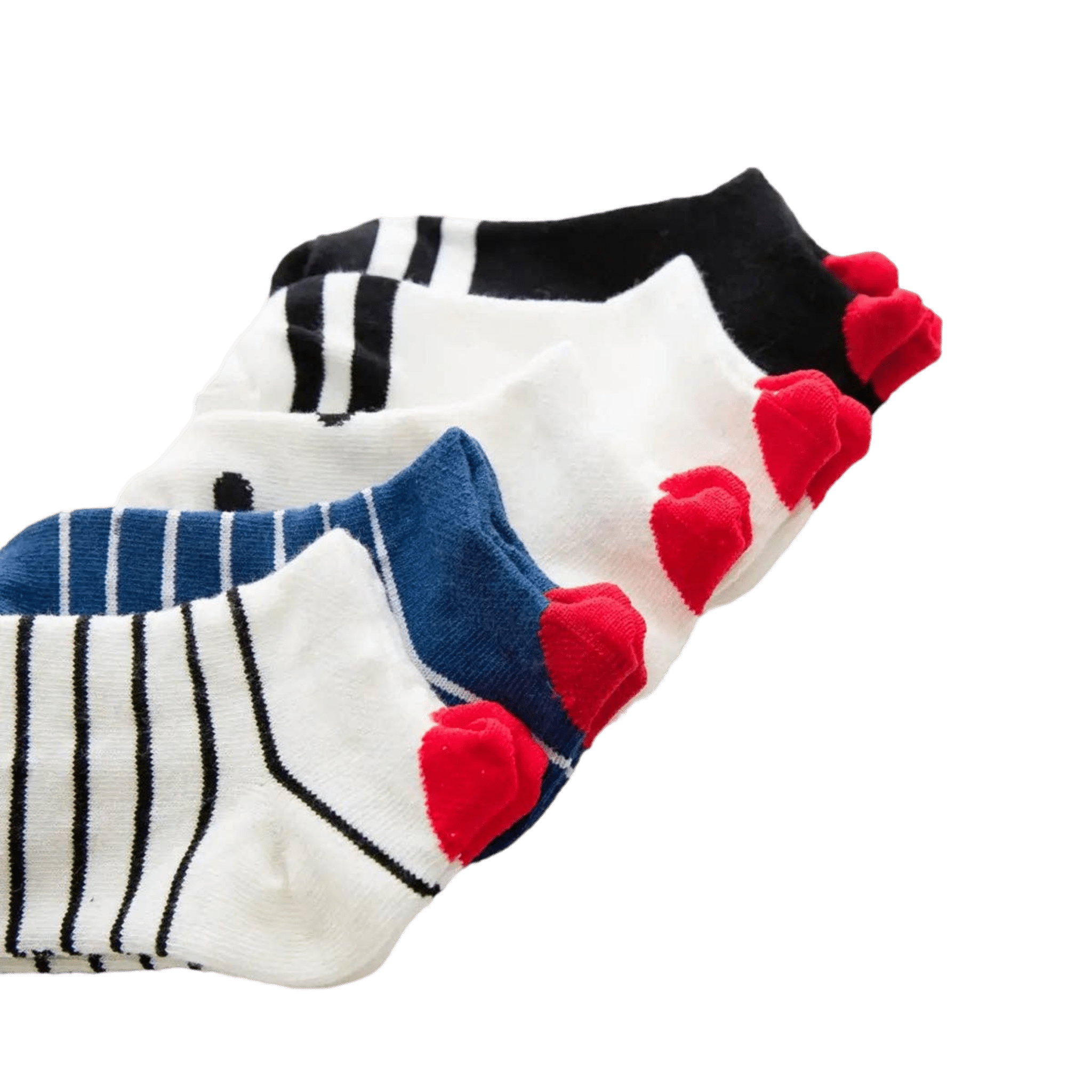 Tites Chaussettes - Baby Socks & Underwear - 5 - Pack Navy Heart Socks - Tummy Time