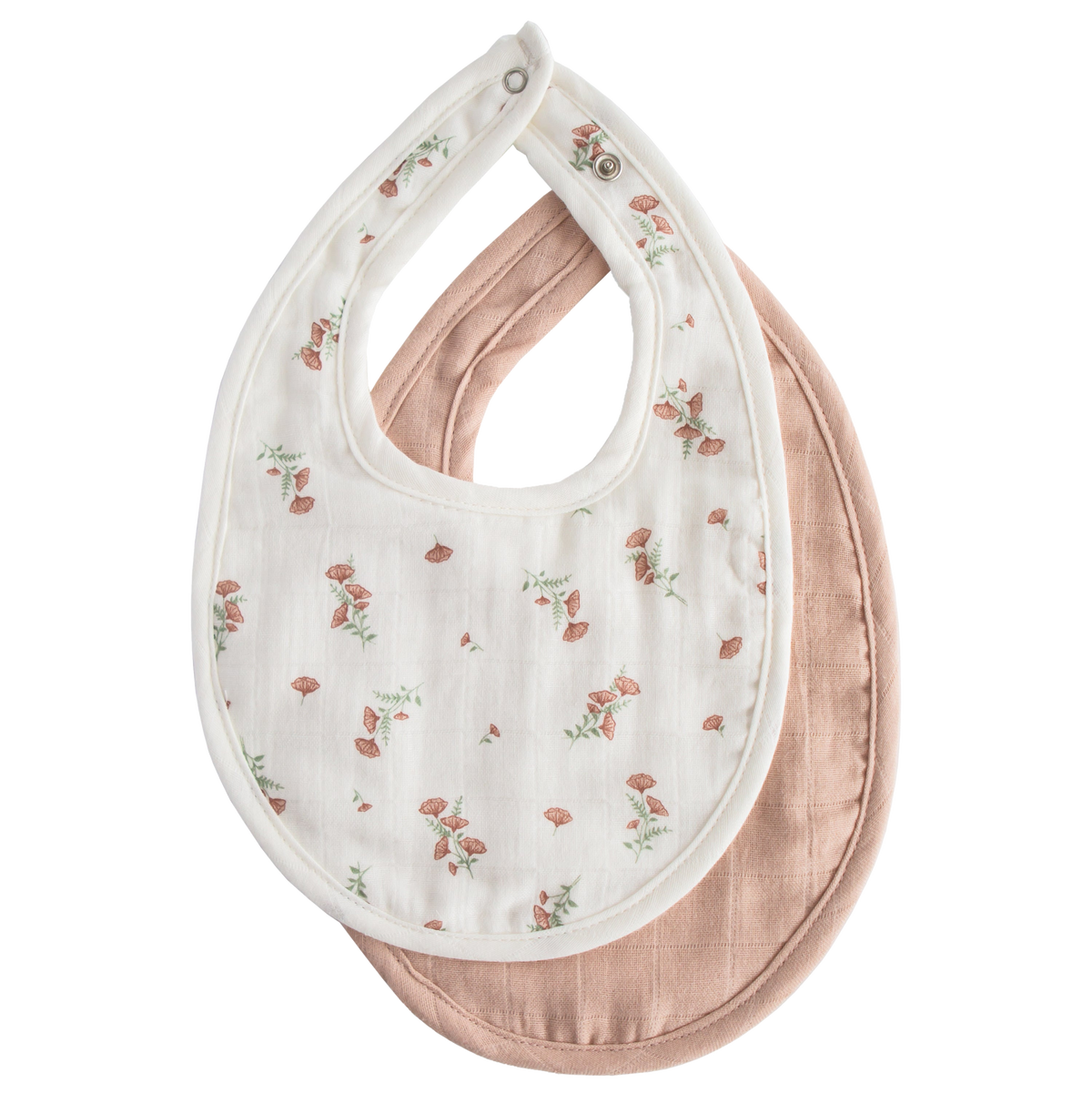Mushie Bavoir en mousseline - Blush/Pink Floral