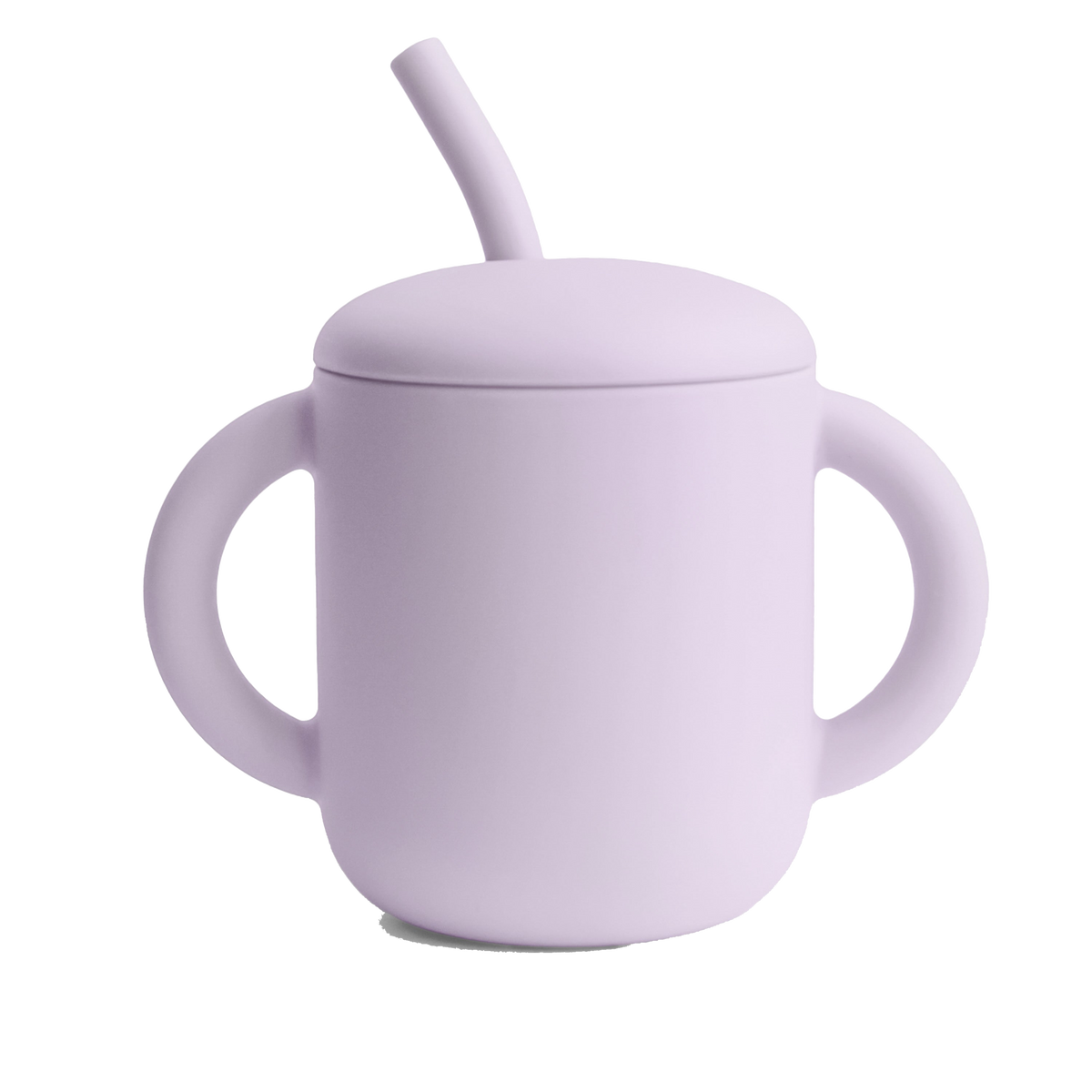 Mushie Silicone Training Cup + Straw in Soft Lilac