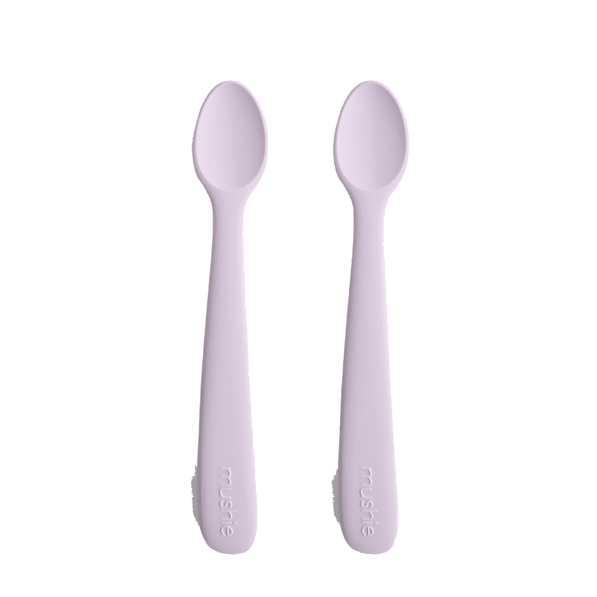 Mushie Silicone Feeding Spoons in Soft Lilac