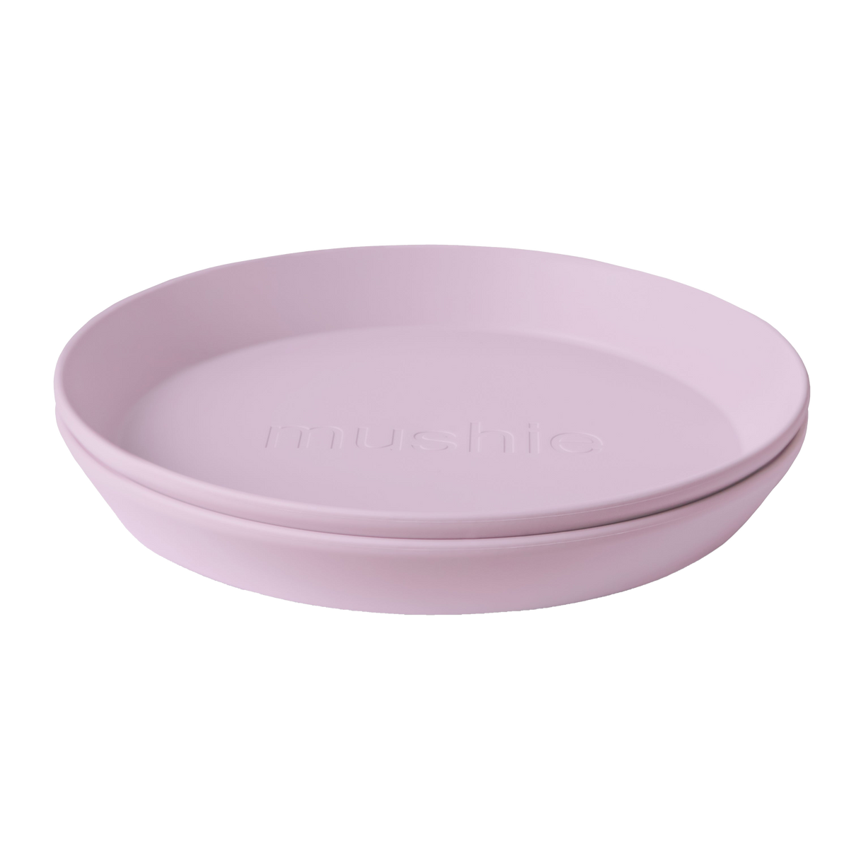 Mushie Set d'assiettes rondes Soft Lilac