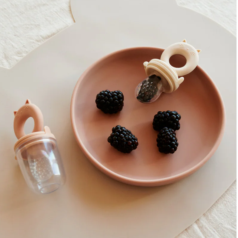 2-Pack Miranda Cat Shape Food Feeder - Tuscany Rose / Apple Blossom