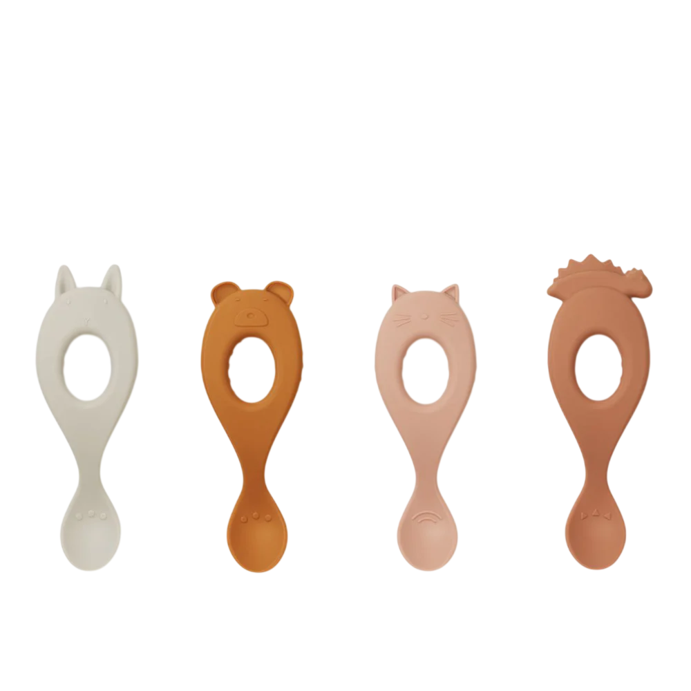 4-Pack Liva Silicone Spoon - Rose Mix