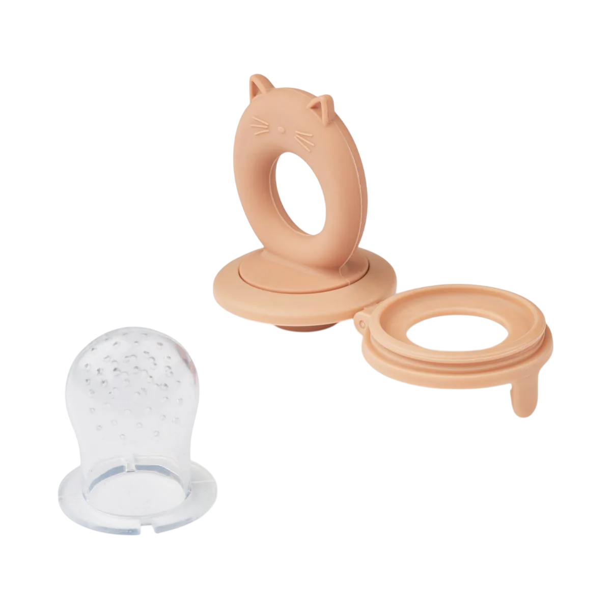 2-Pack Miranda Cat Shape Food Feeder - Tuscany Rose / Apple Blossom