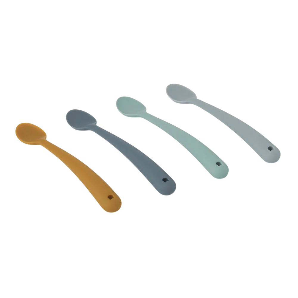 4-Pack Siv Feeding Spoon - Blue Multi Mix
