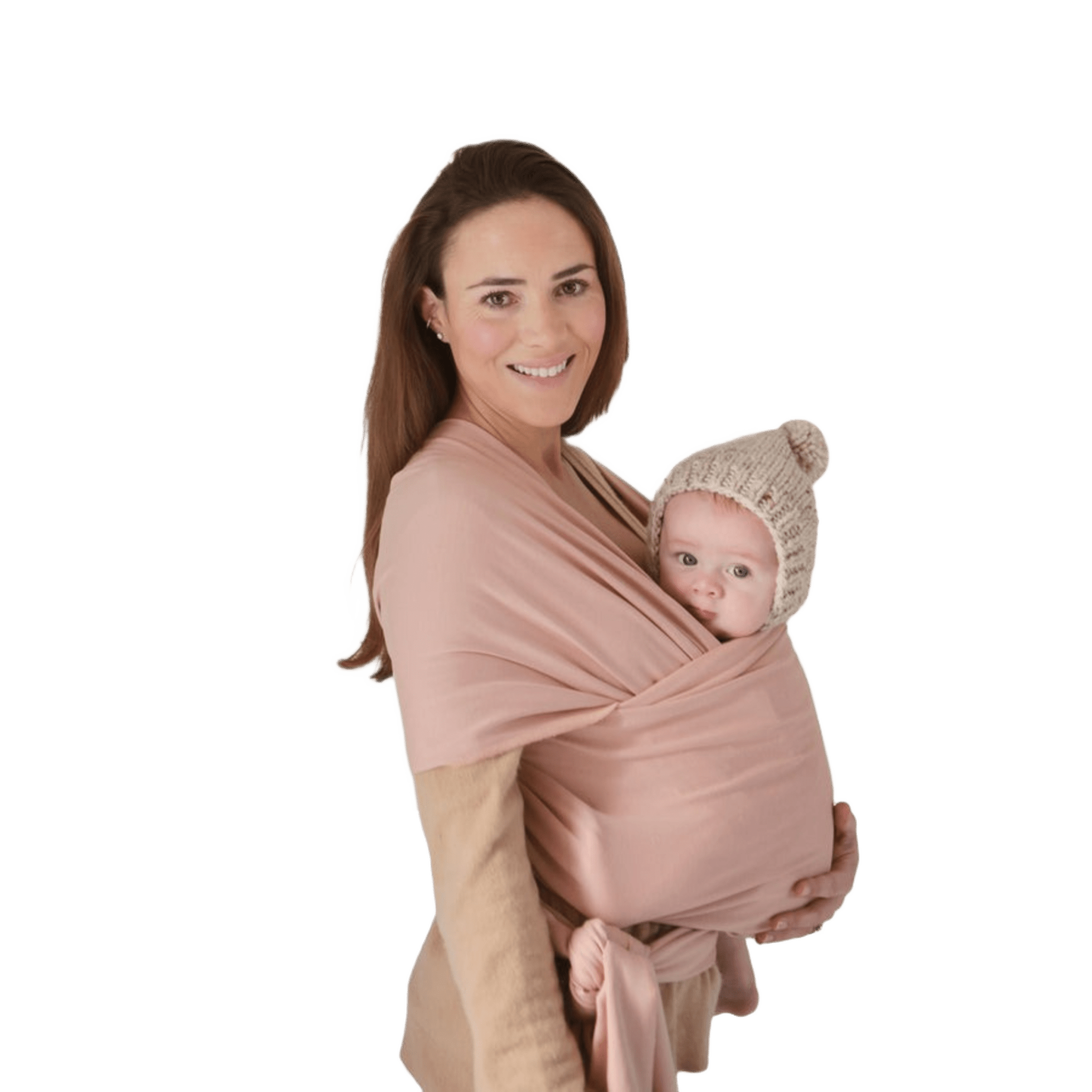 Mushie - Strollers & Baby Carriers - Baby Carrier Wrap - Blush - Tummy Time