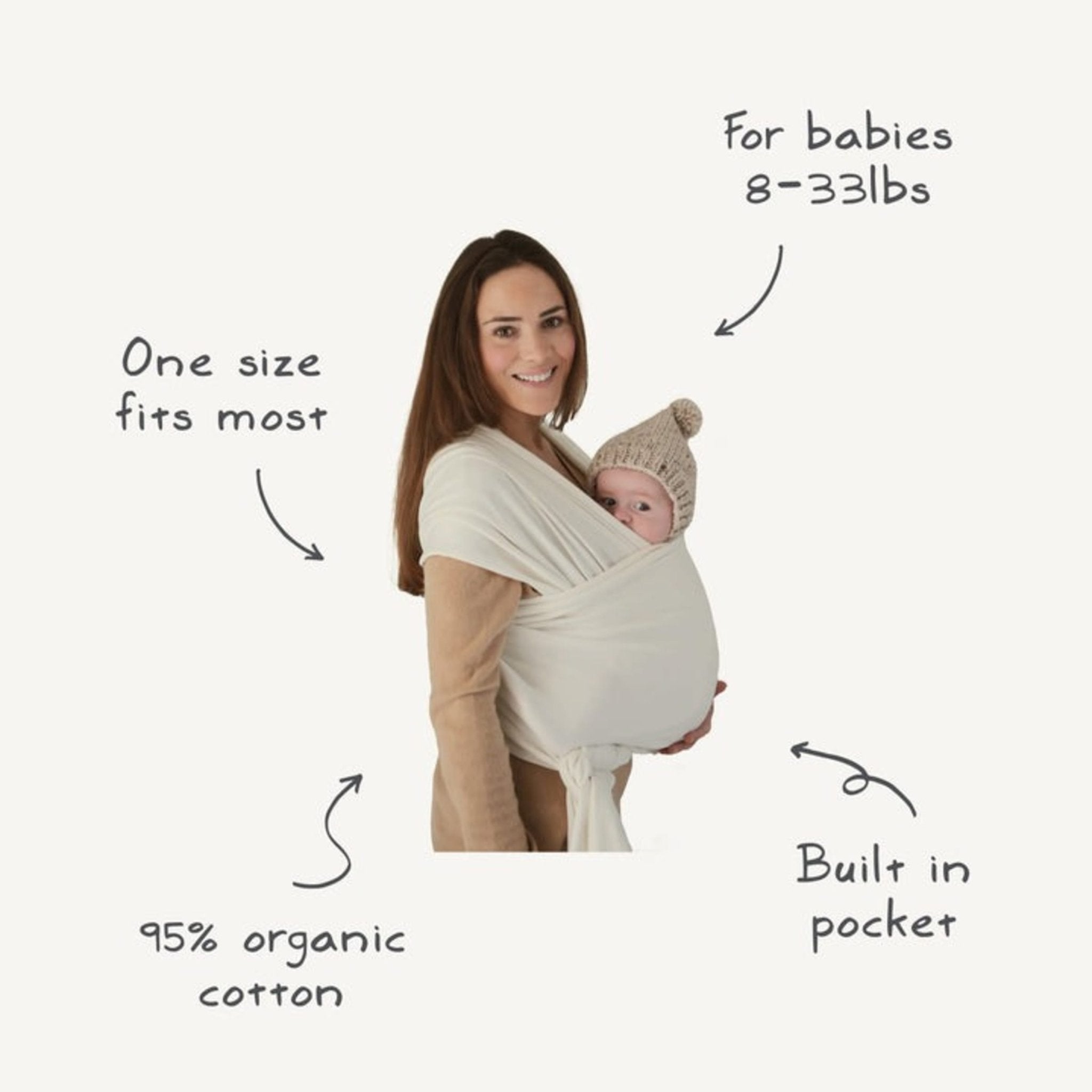 Mushie - Strollers & Baby Carriers - Baby Carrier Wrap - Tradewinds - Tummy Time