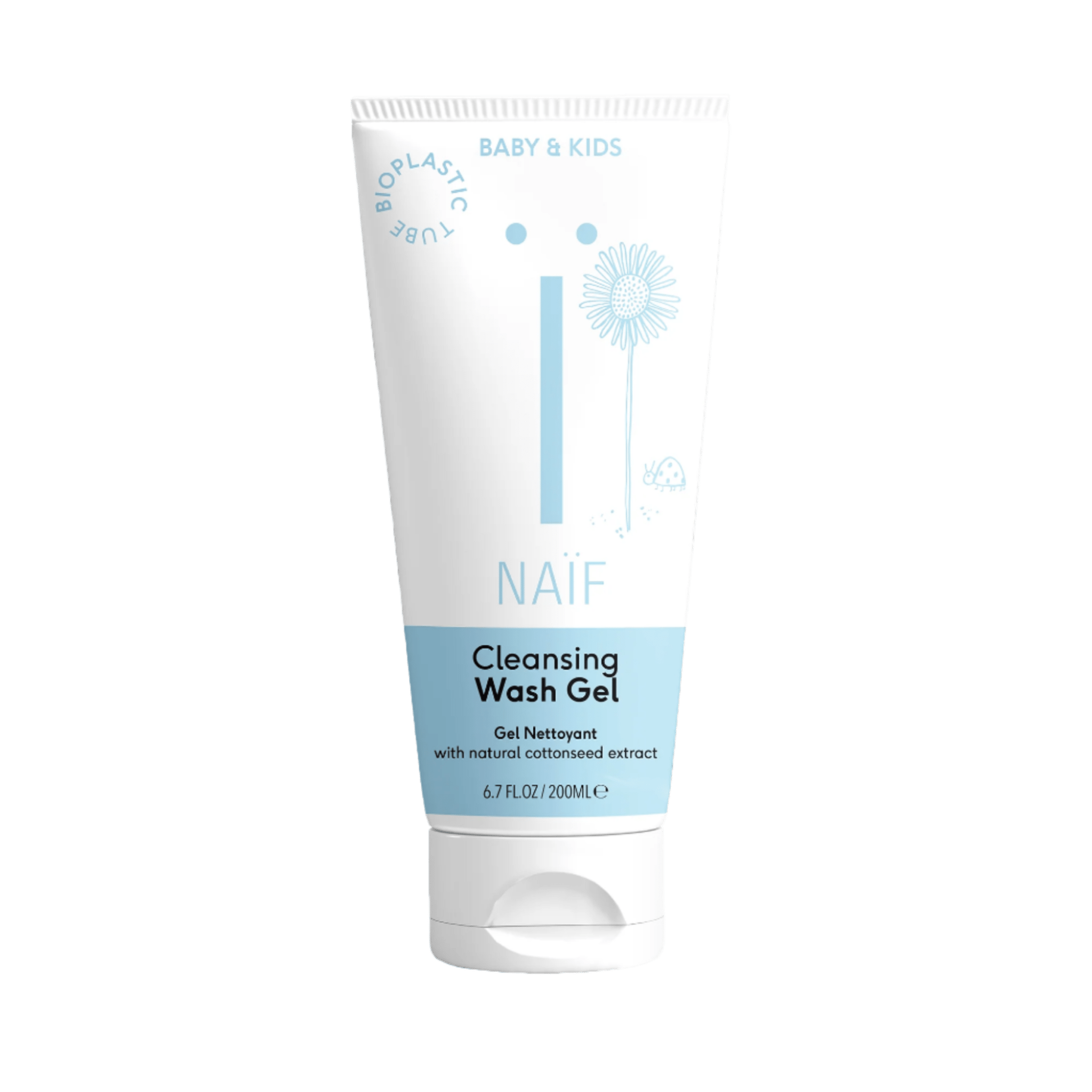 Naïf Care - Body & Hair Care - Baby & Kids Cleansing Wash Gel - 200ml - Tummy Time