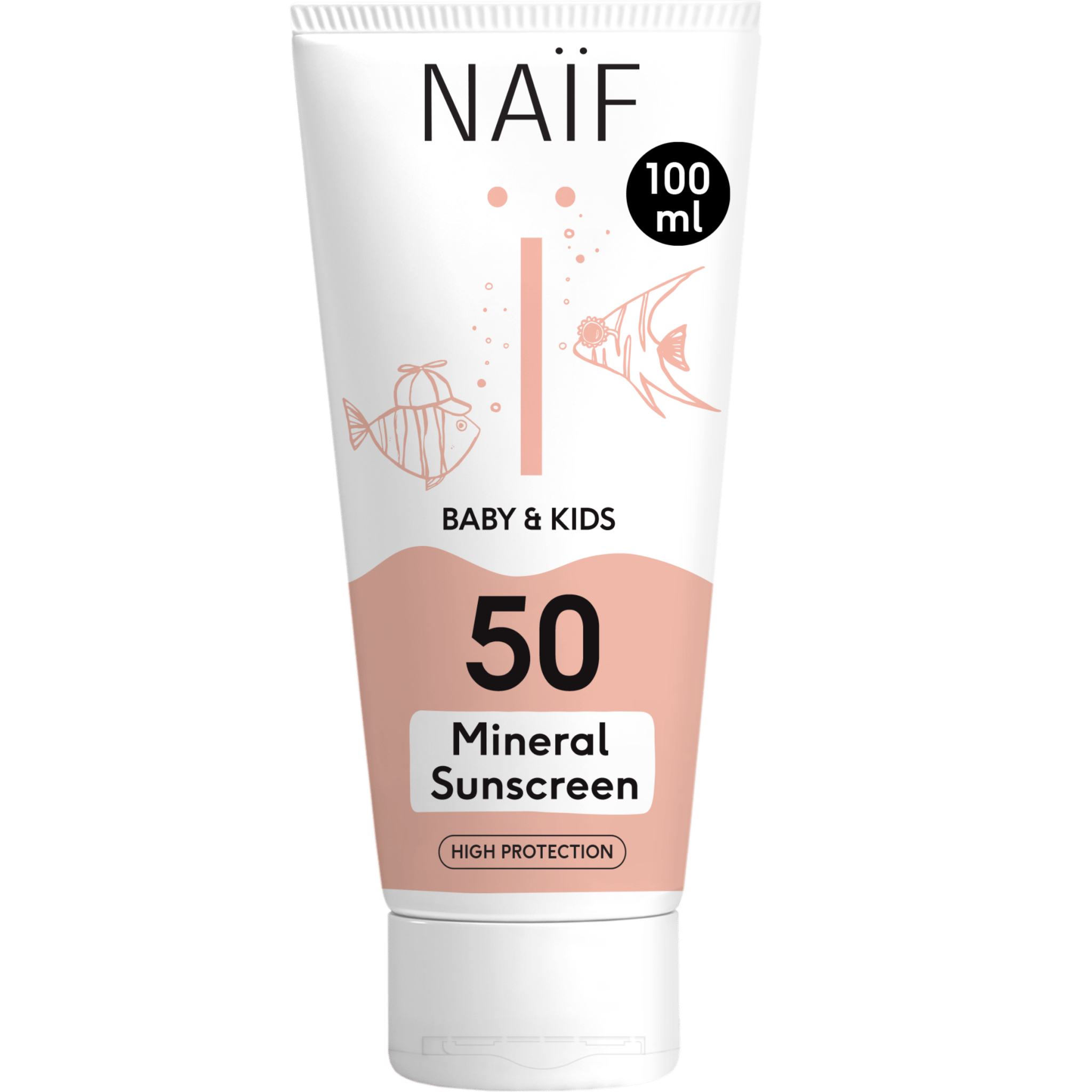 Naïf Care - Body & Hair Care - Baby & Kids Mineral Sun Cream SPF50 - 100ml - Tummy Time