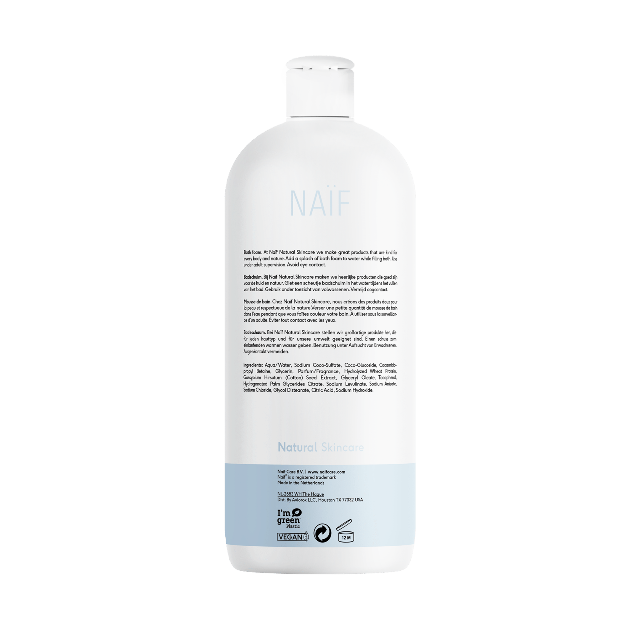 Naïf Care - Body & Hair Care - Baby & Kids Relaxing Bath Foam - 500ml - Tummy Time