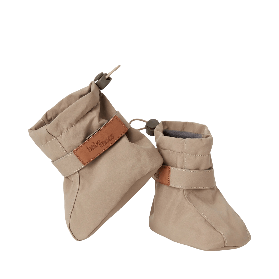 BabyMocs - Baby Footwear - The Soft Boots - Dark Beige - Tummy Time