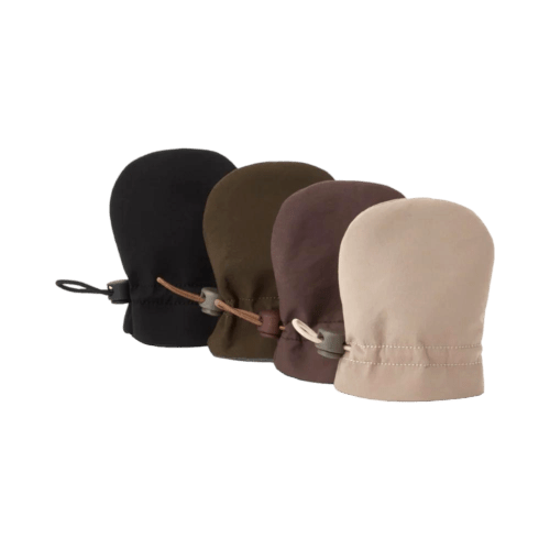 BabyMocs - Mittens, Gloves & Scarves - Pull - On Baby Mittens - Brown - Tummy Time