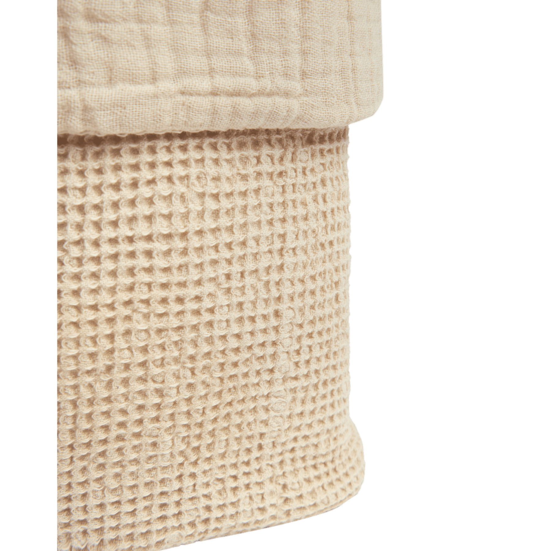 Nobodinoz - Baby & Kids Decoration - Basket in washed cotton Wabi - Sabi - Ginger - Tummy Time