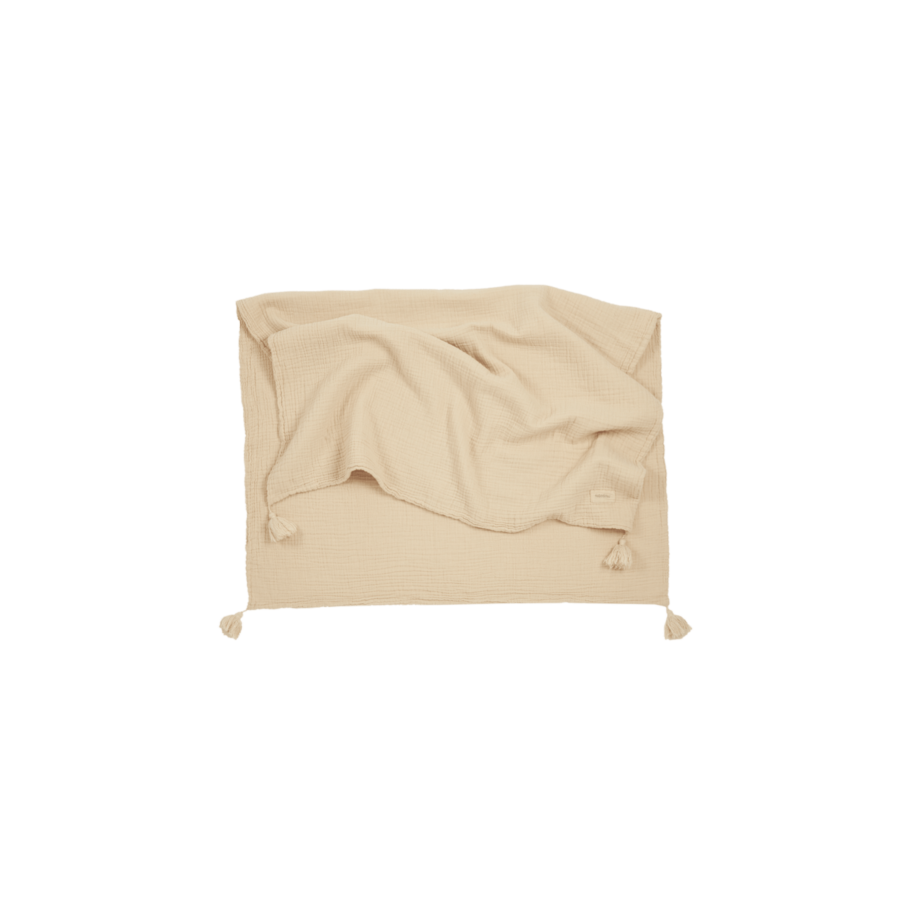 Nobodinoz - Sleeping Bags, Blankets & Bed Bumpers - Blanket in washed double muslin Wabi - Sabi - Ginger - Tummy Time