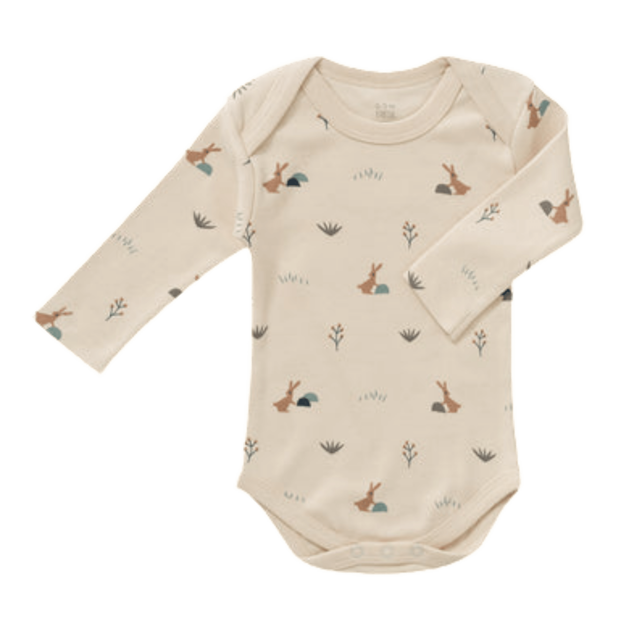 Fresk - Baby Onesis, Rompers & Pyjamas - Body Longsleeve - Rabbit Sandshell - Tummy Time