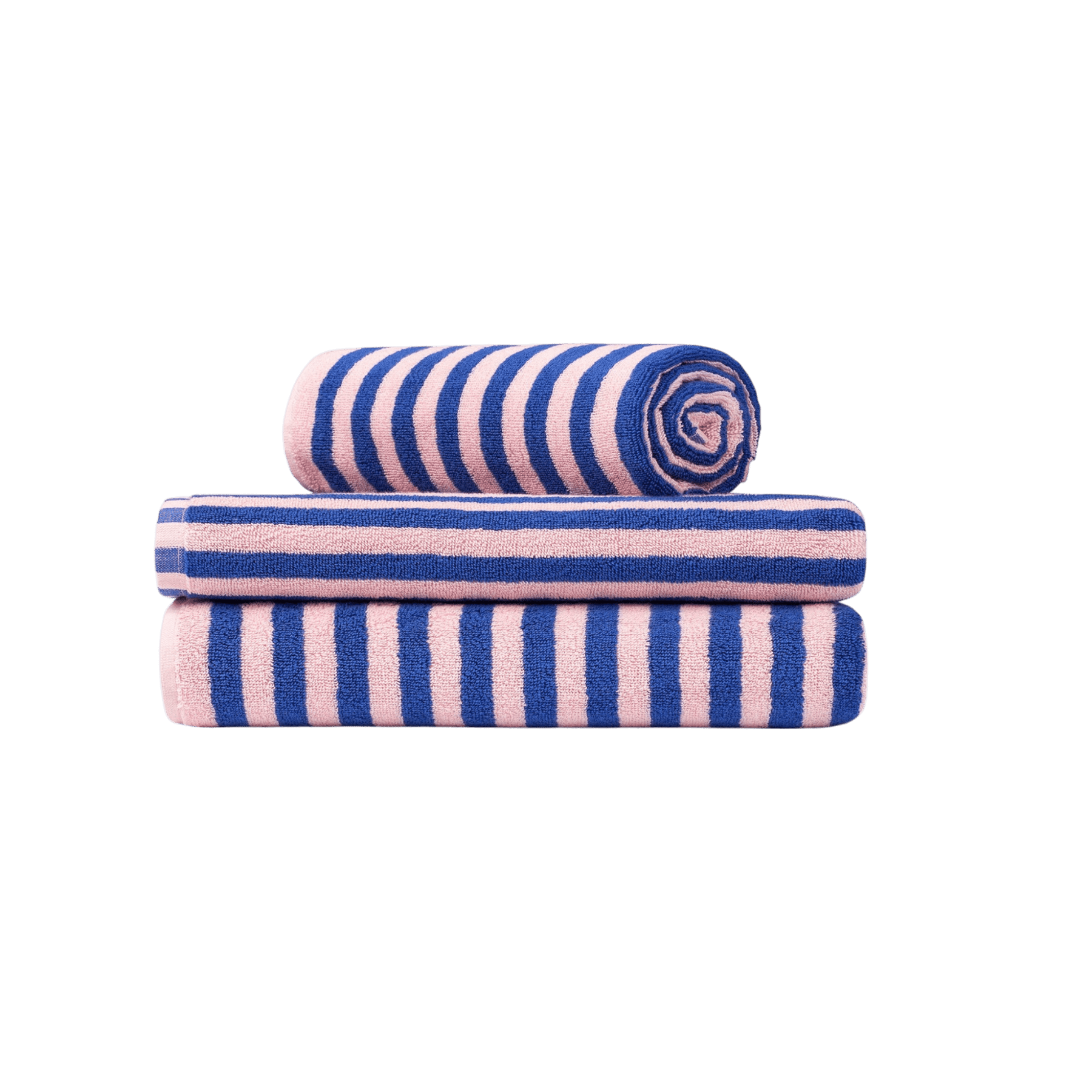 Bongusta - Towels & Washcloths - Naram Bath Towels - Dazzling Blue & Rose - Tummy Time