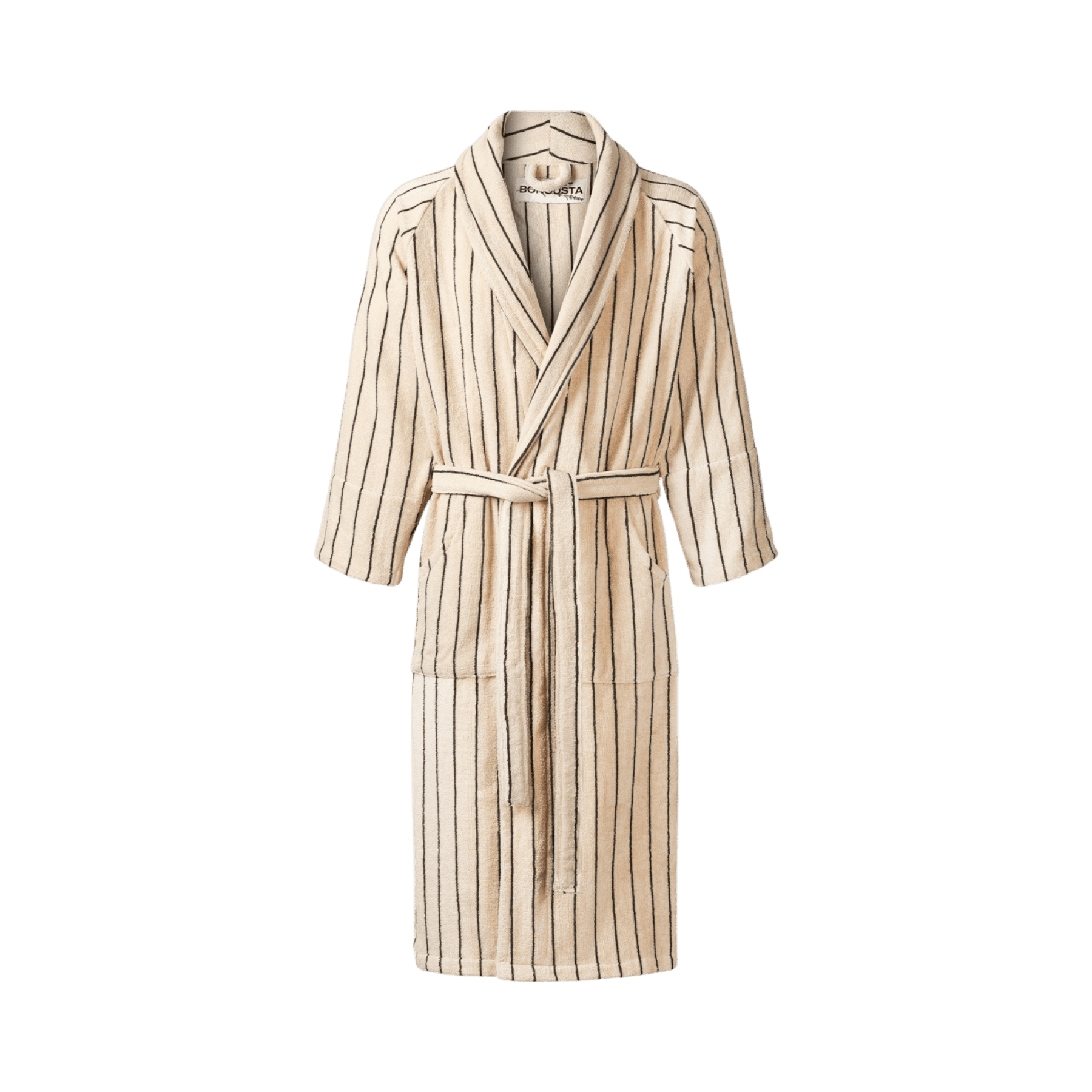 Bongusta - Towels & Washcloths - Naram Bathrobe - Crème & ink - Tummy Time