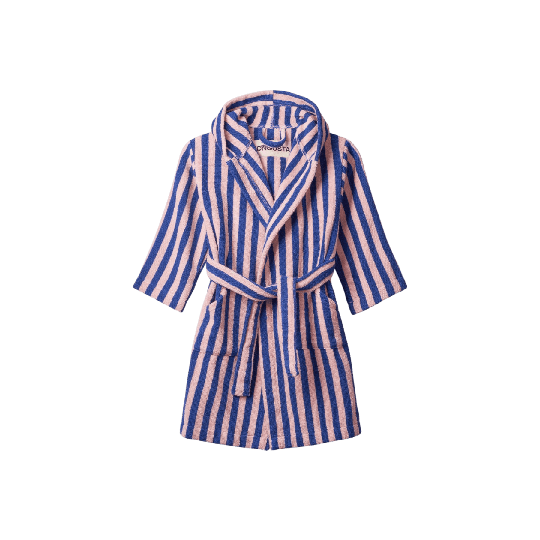 Bongusta - Towels & Washcloths - Naram Kids Bathrobe - Dazzling Blue & Rose - Tummy Time