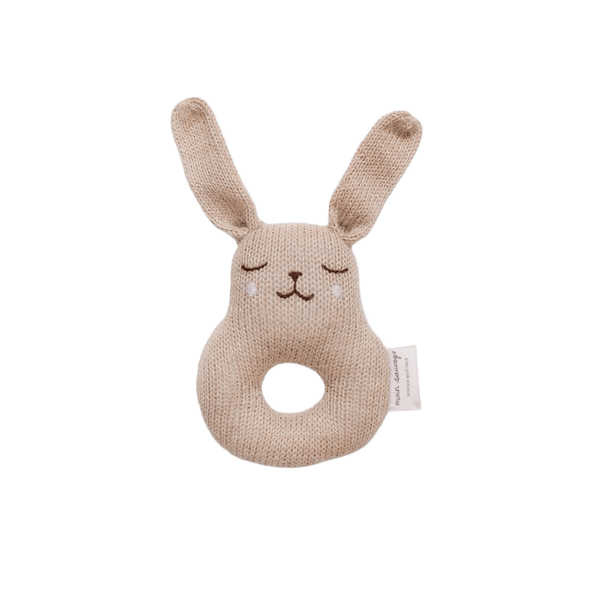 Main Sauvage - Baby Toys & Rattles - Bunny Rattle - Tummy Time