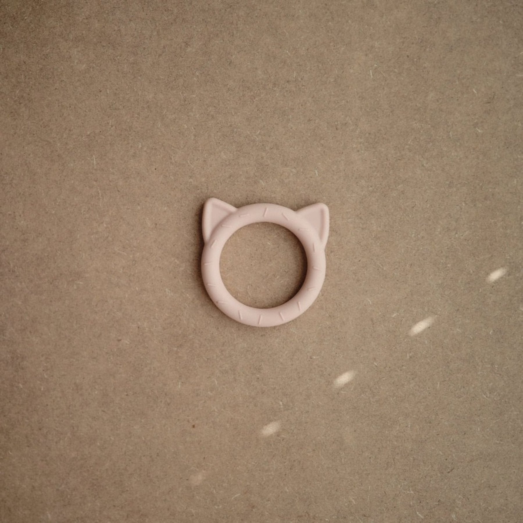 Mushie - Baby Teethers - Cat Teether - Blush - Tummy Time