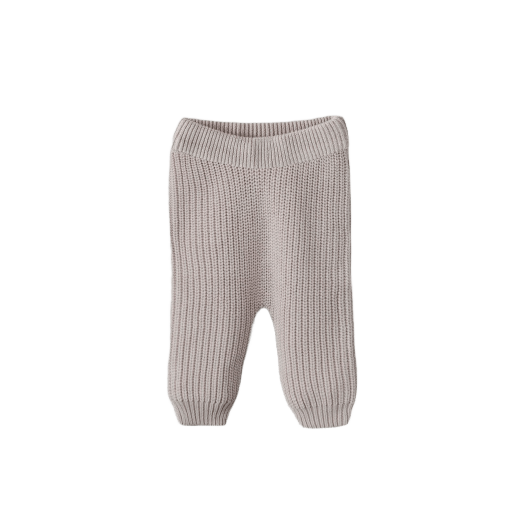 Mushie - Baby Shorts, Pants & Leggings - Chunky Knit Pants - Beige - Tummy Time