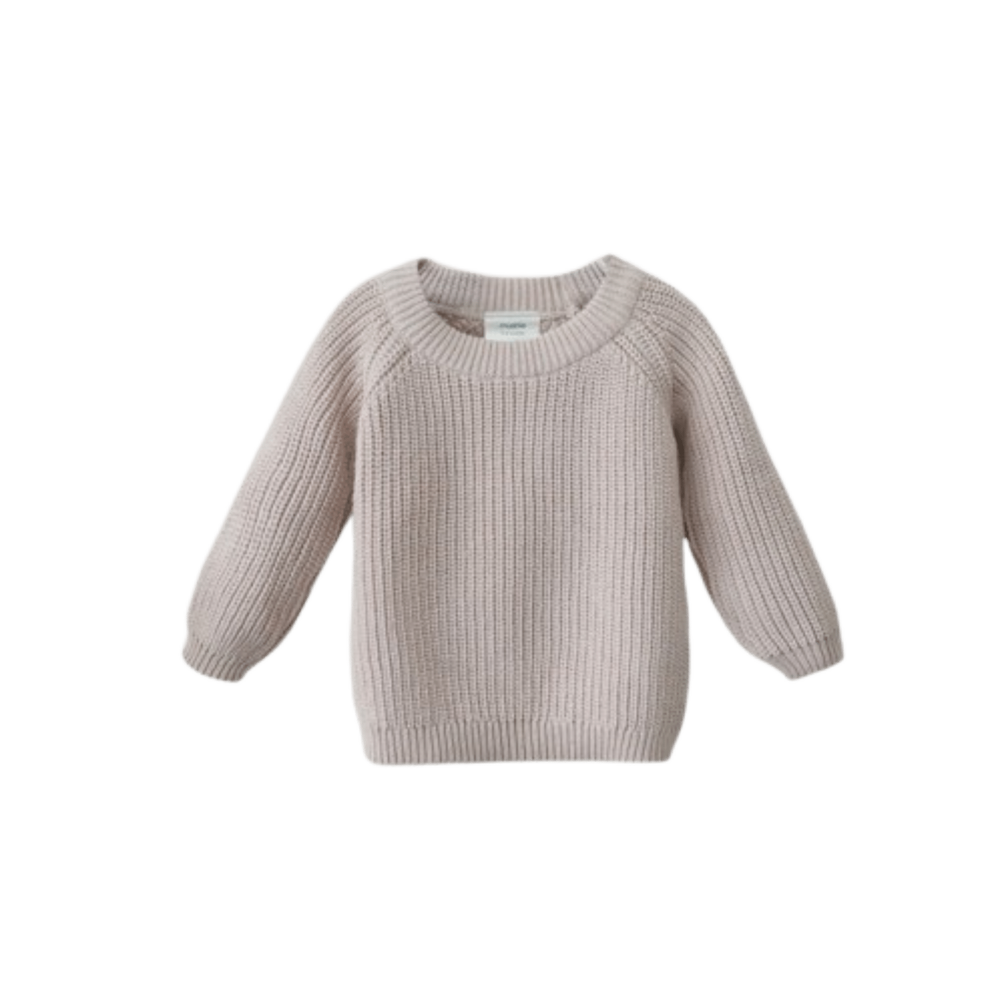 Mushie - Baby Sweaters & Cardigans - Chunky Knit Sweater - Beige - Tummy Time