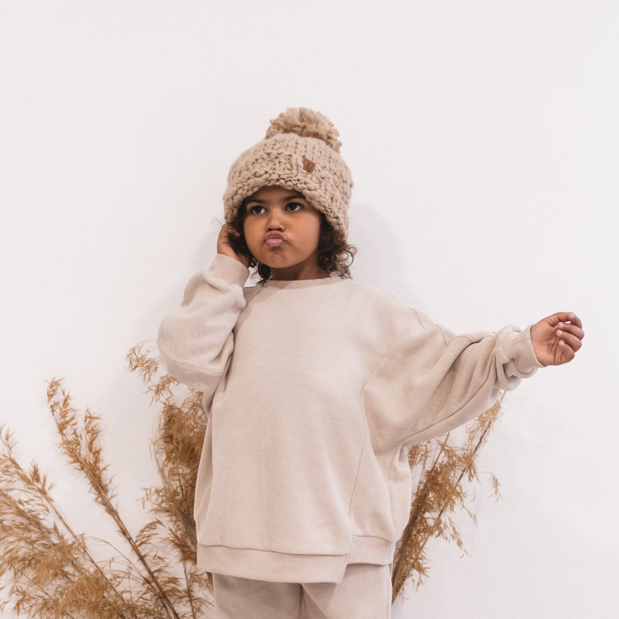 Mrs Ertha - Baby Sweaters & Cardigans - Cooper Trakies - Ivory - Tummy Time