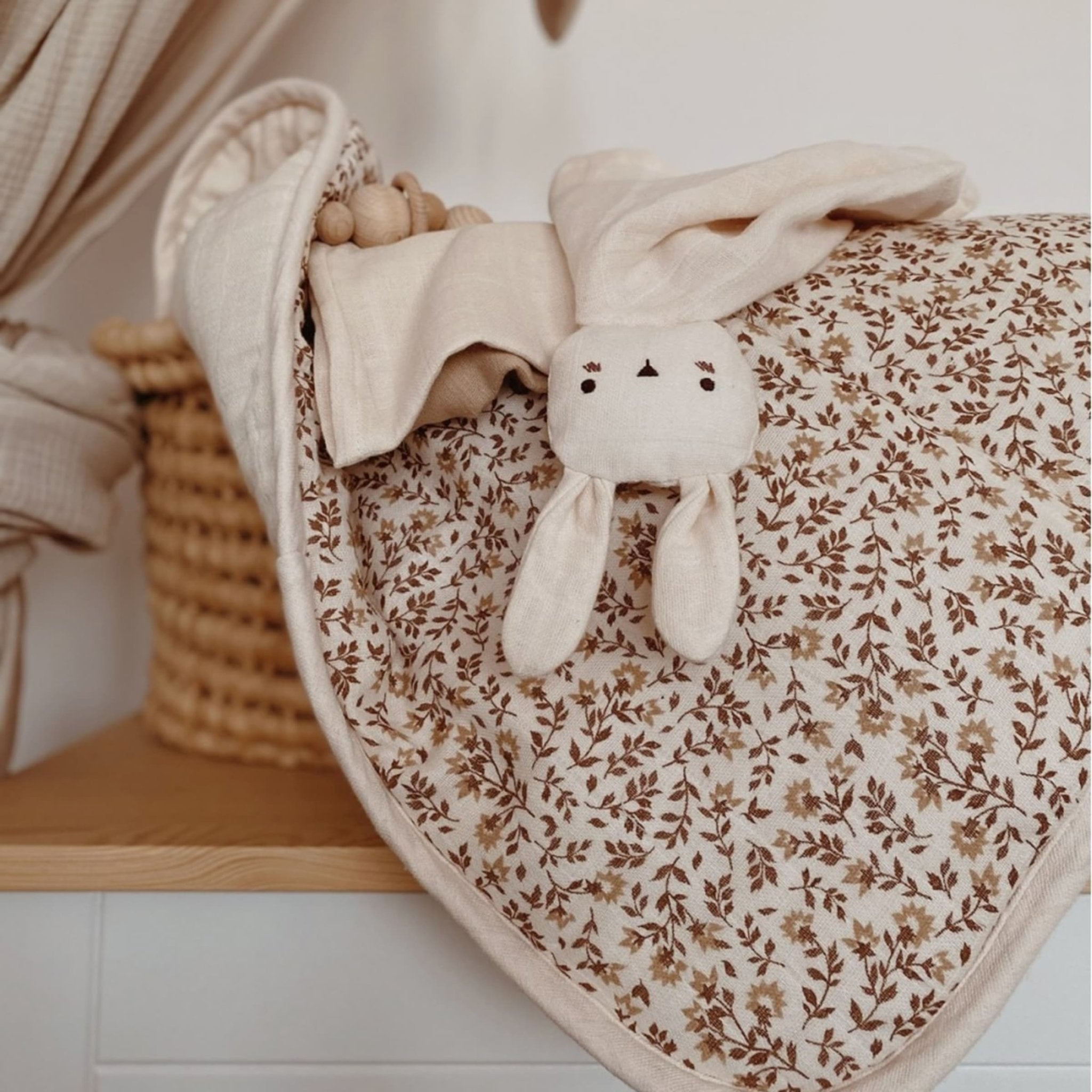 Main Sauvage - Baby Comforters - Cuddle Cloth - Bunny Ecru - Tummy Time