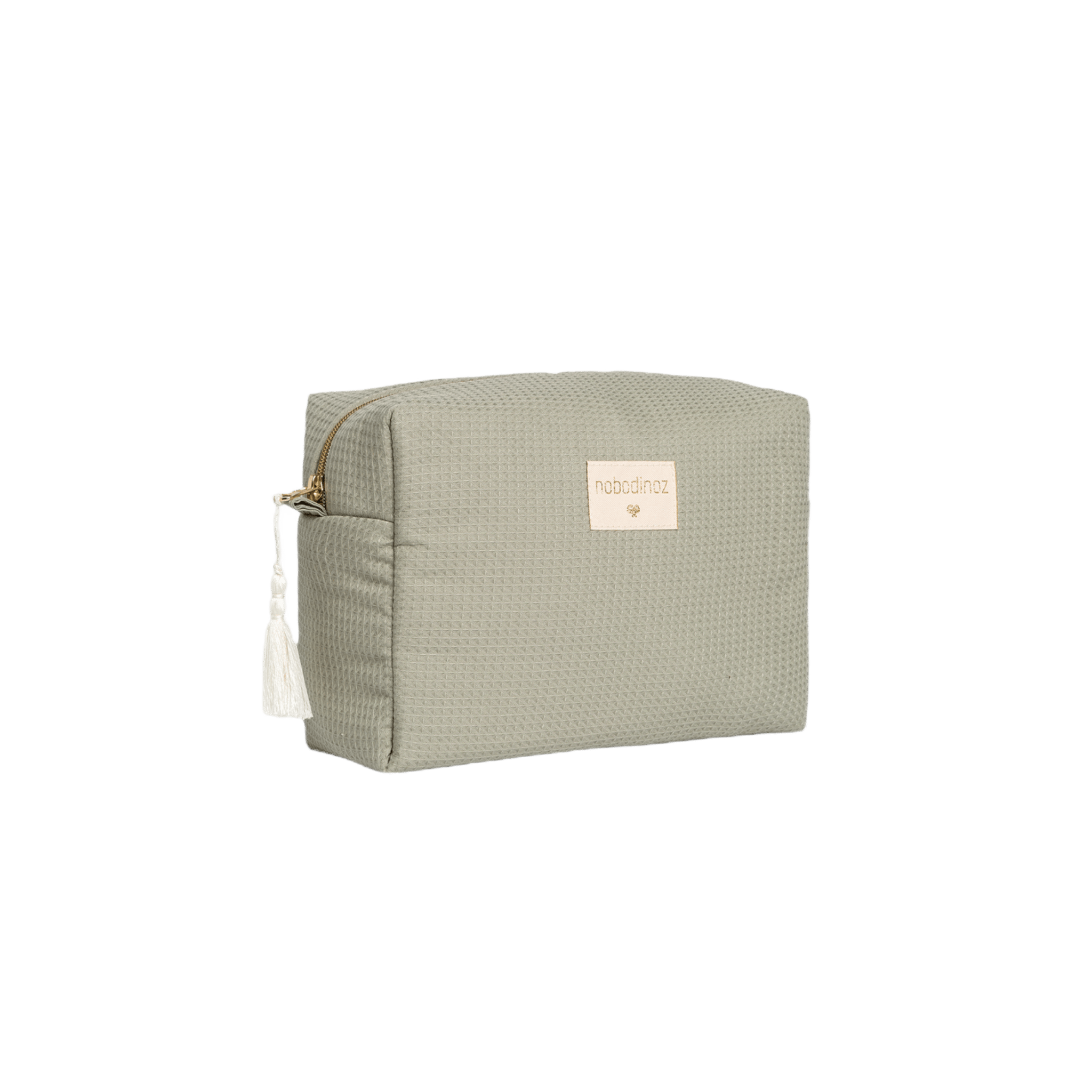 Nobodinoz - Toiletry Bags & Health Book - Diva Waterproof Vanity Case - Laurel Green - Tummy Time