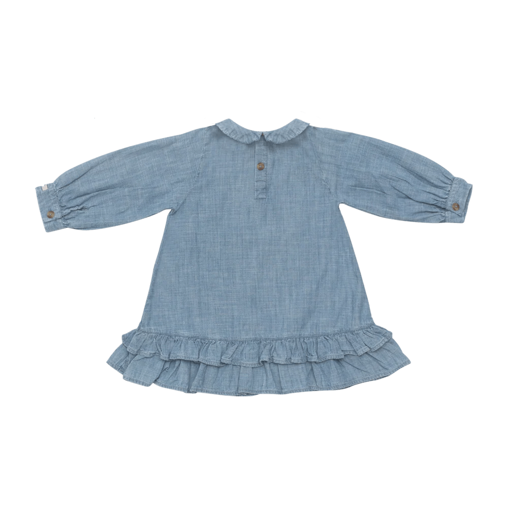 Donsje - Baby Dresses & Skirts - Luus Dress - Sky Blue - Tummy Time