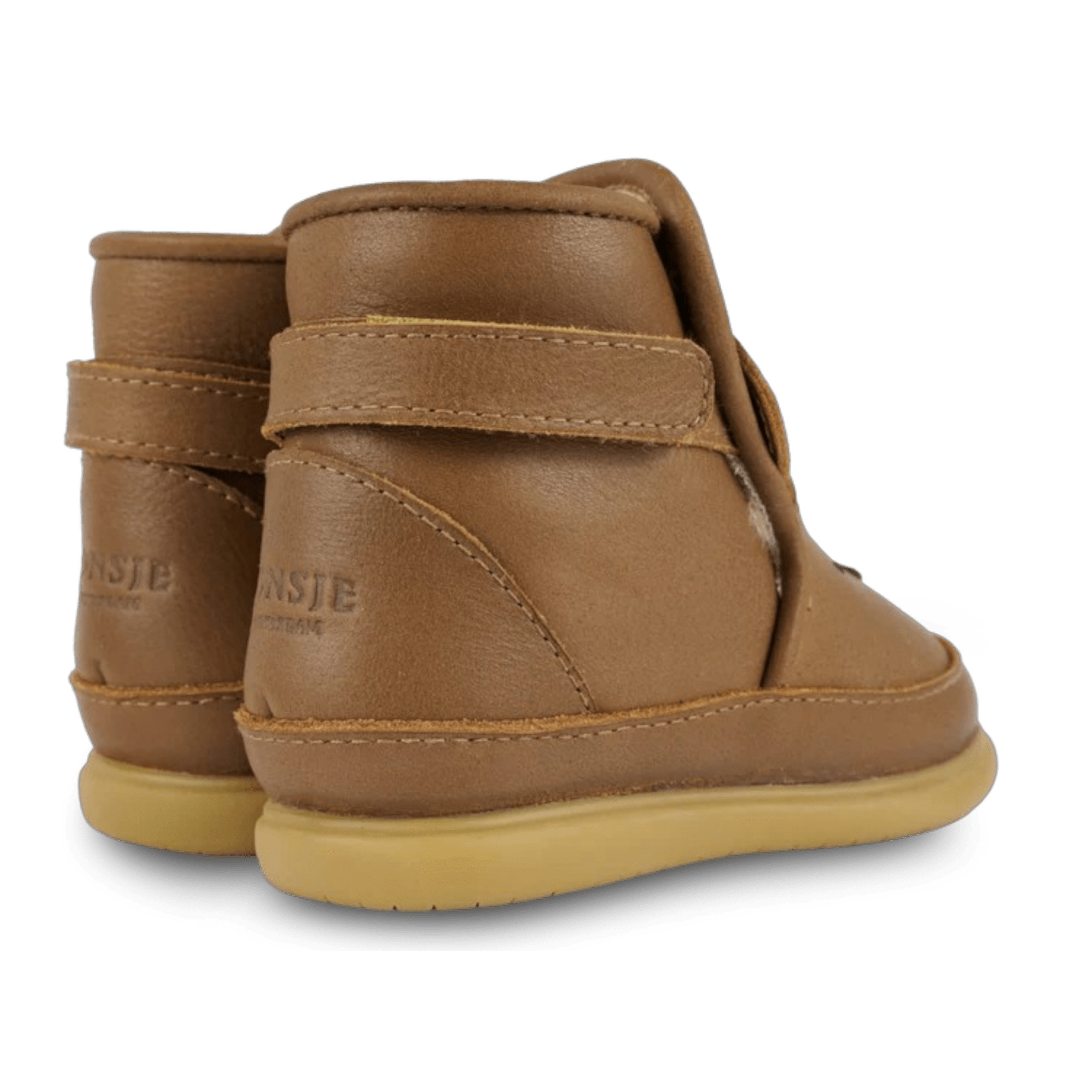 Donsje - Baby Footwear - Dubu Classic Shoes Bear - Cognac Classic Leather - Tummy Time
