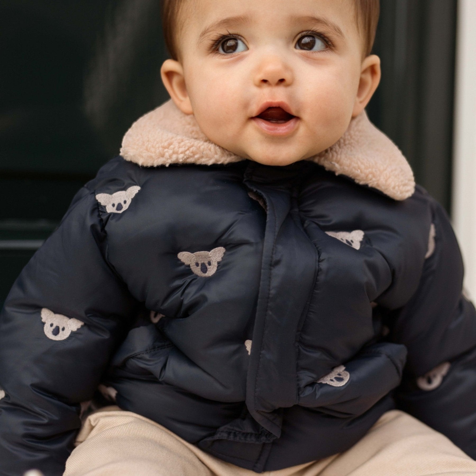 Donsje - Baby Jackets & Outerwear - Florus Jacket Koalas - Blue Marine - Tummy Time