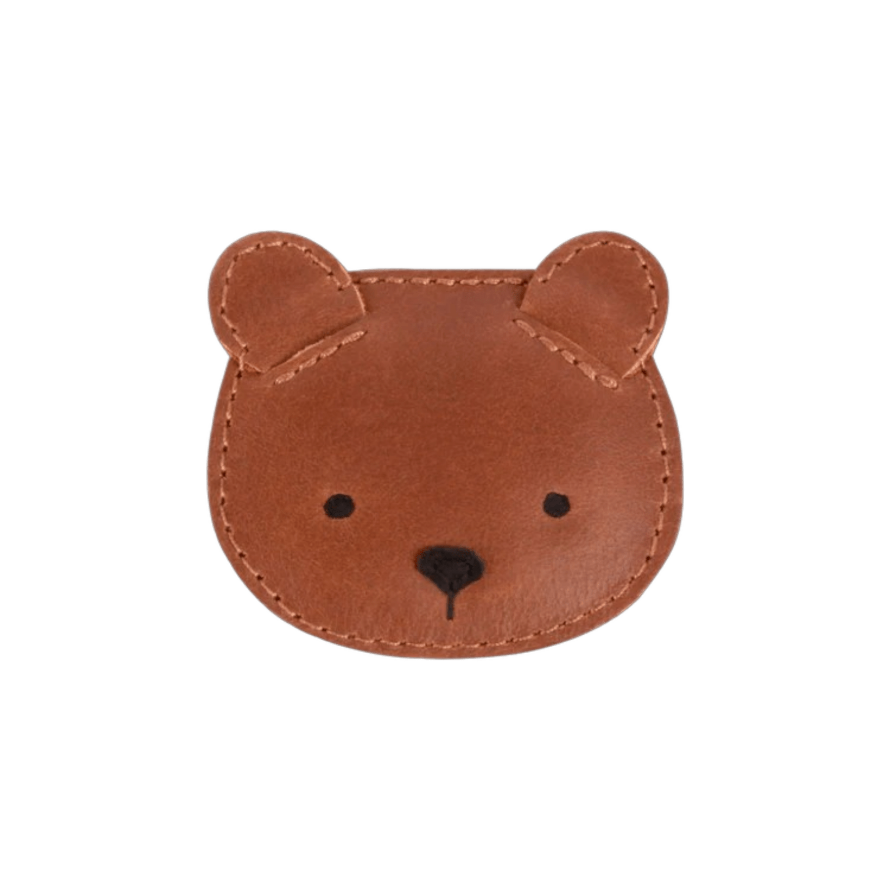 Donsje - Hair Accessories - Josy Classic Hairclip Bear - Cognac Classic Leather - Tummy Time