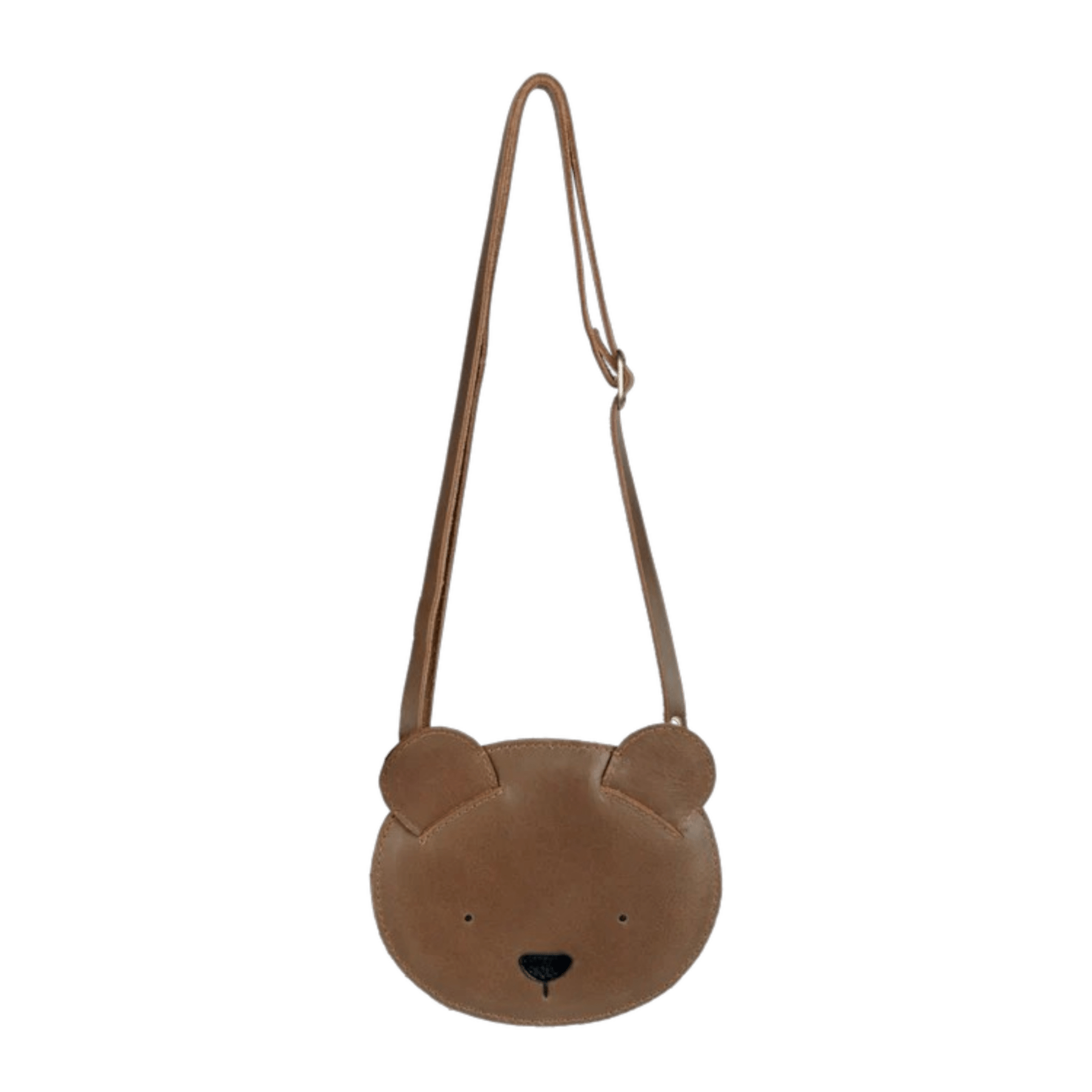 Donsje - Kids Small Accessories - Britta Classic Purse Bear - Cognac Classic Leather - Tummy Time