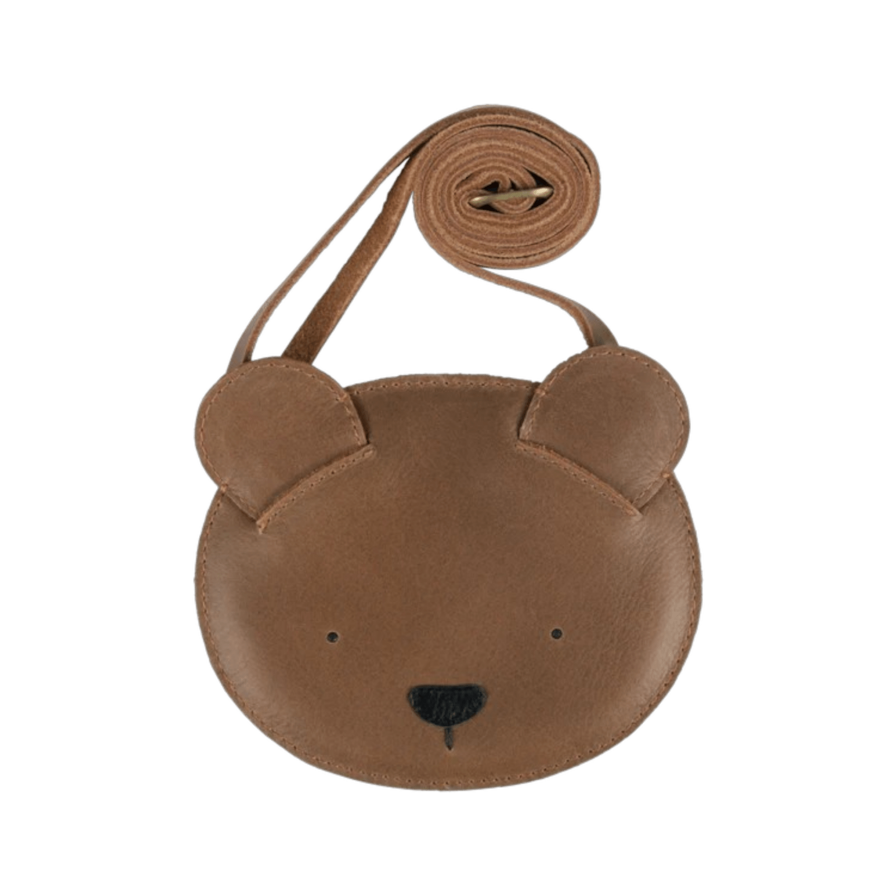 Donsje - Kids Small Accessories - Britta Classic Purse Bear - Cognac Classic Leather - Tummy Time