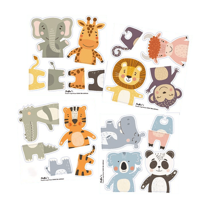 Ferflex - Baby & Kids Puzzles - Magnetic Puzzle - Animal Safari - Tummy Time