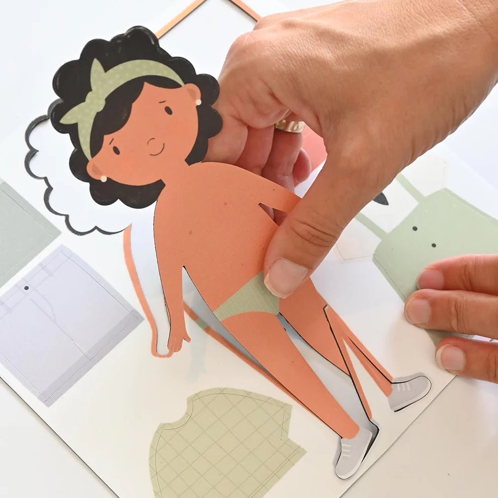 Ferflex - Educational Games - Magnetic Game - Dress - up Silhouettes for Girls - Tummy Time