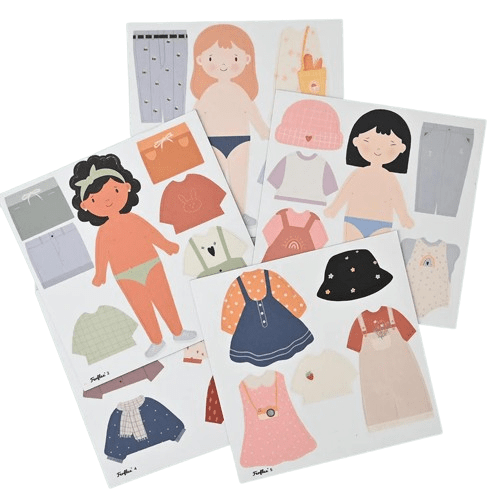 Ferflex - Educational Games - Magnetic Game - Dress - up Silhouettes for Girls - Tummy Time