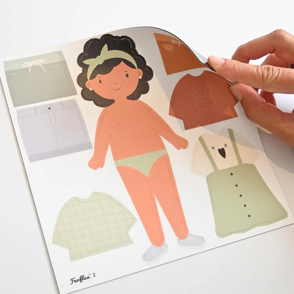 Ferflex - Educational Games - Magnetic Game - Dress - up Silhouettes for Girls - Tummy Time